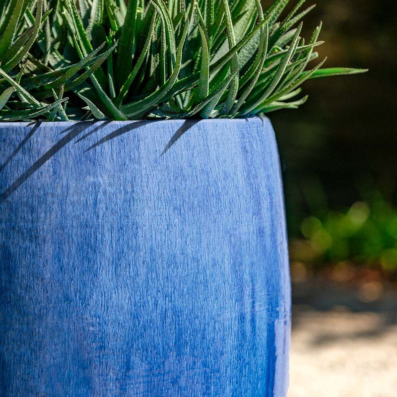 Trieste Glazed Terra Cotta Planter in Marrakesh Blue - Set of 3