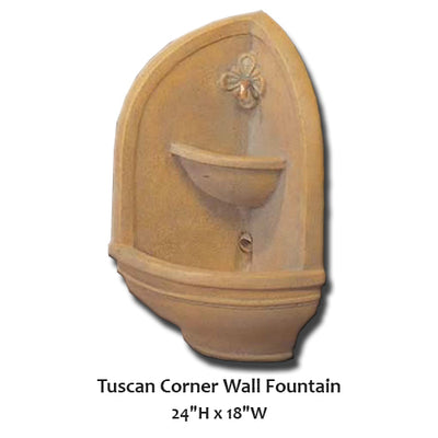 Tuscan Corner Wall Fountain