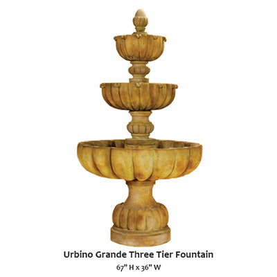 Urbino Grande Three Tier Fountain