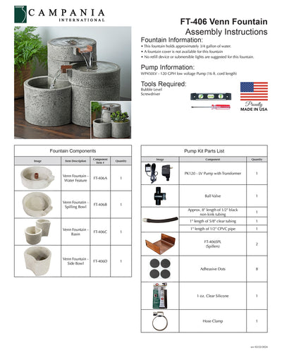 Venn Tiered Tabletop Fountain