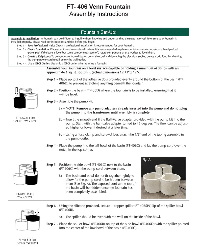 Venn Tiered Tabletop Fountain