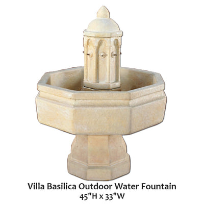 Villa Basilica Outdoor Water Fountain
