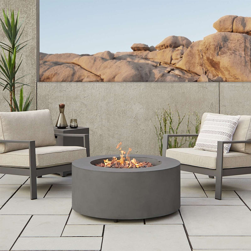 Aegean Round Propane or Natural Gas Fire Pit Table