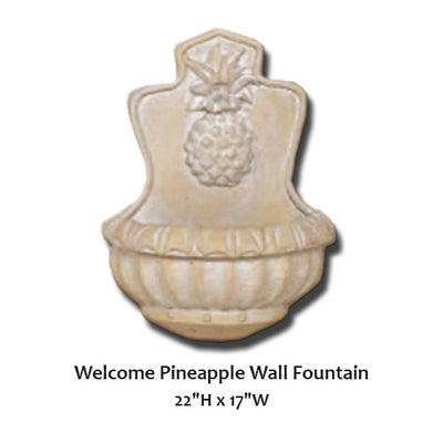 Welcome Pineapple Wall Fountain