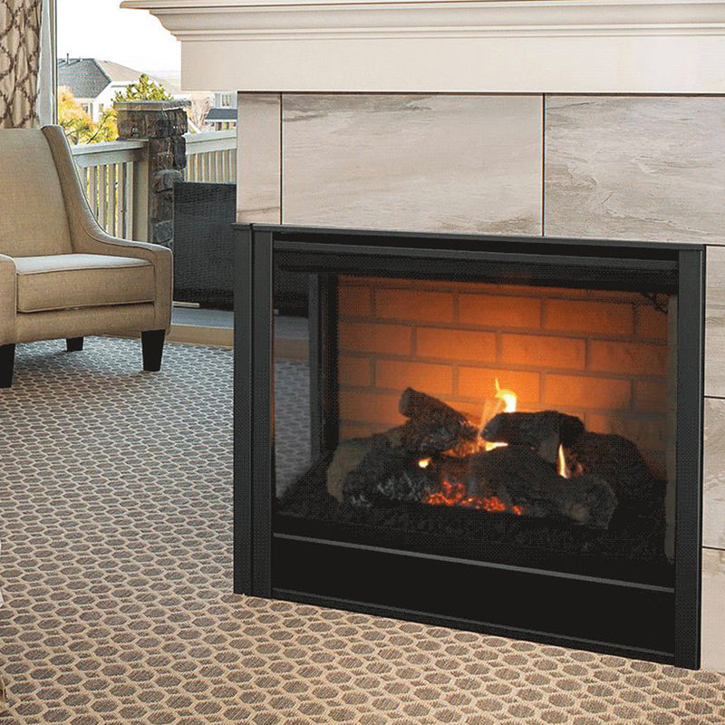 36" Corner Direct Vent Multi Side Top/Rear Gas Fireplace with Intellifire  Touch Ignition