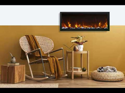 Amantii Panorama 60" Xtraslim Full View Smart Indoor| Outdoor Electric Fireplace