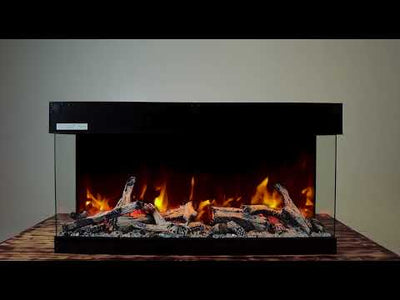 Amantii Tru View Bespoke - 55" Indoor / Outdoor 3 Sided Electric Fireplace