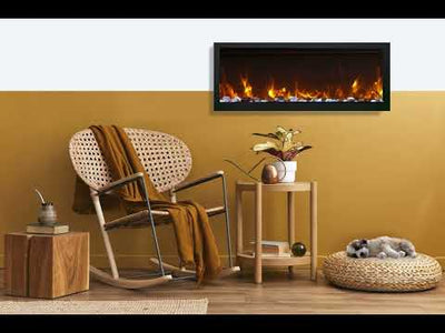 Amantii Panorama 50" Xtraslim Full View Smart Indoor| Outdoor Electric Fireplace