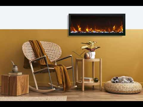 Amantii Panorama 50" Xtraslim Full View Smart Indoor| Outdoor Electric Fireplace