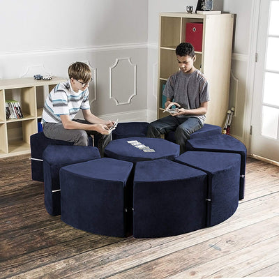Moz Octagon 9 Piece Sectional Seating Arrangement - Microsuede