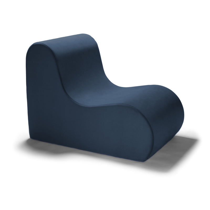 Midtown Contoured Modern Chair - Velvet Twill