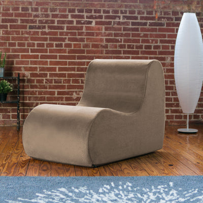 Midtown Contoured Modern Chair - Velvet Twill