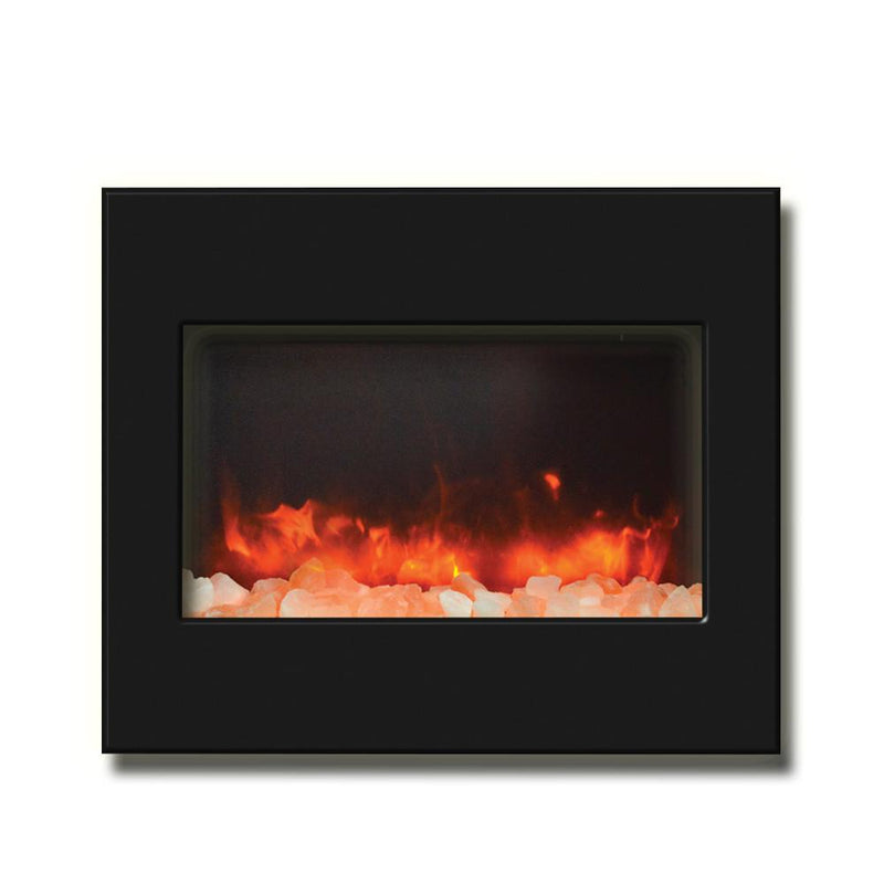 Amantii 30" Zero Clearance Electric Fireplace with Black Glass Surround