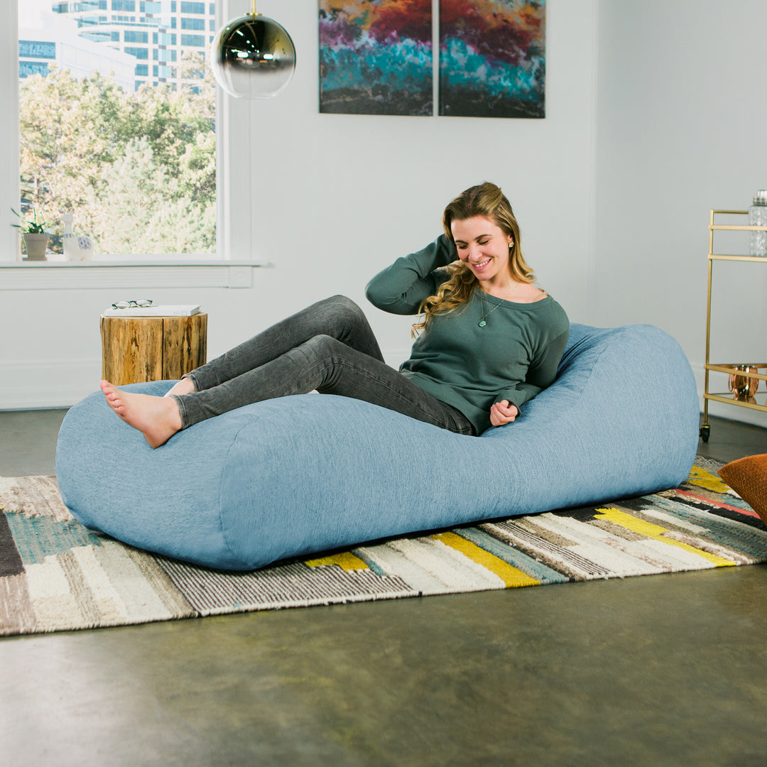 Jaxx Arlo Chaise Lounge Bean Bag Chair with Premium Chenille Cover