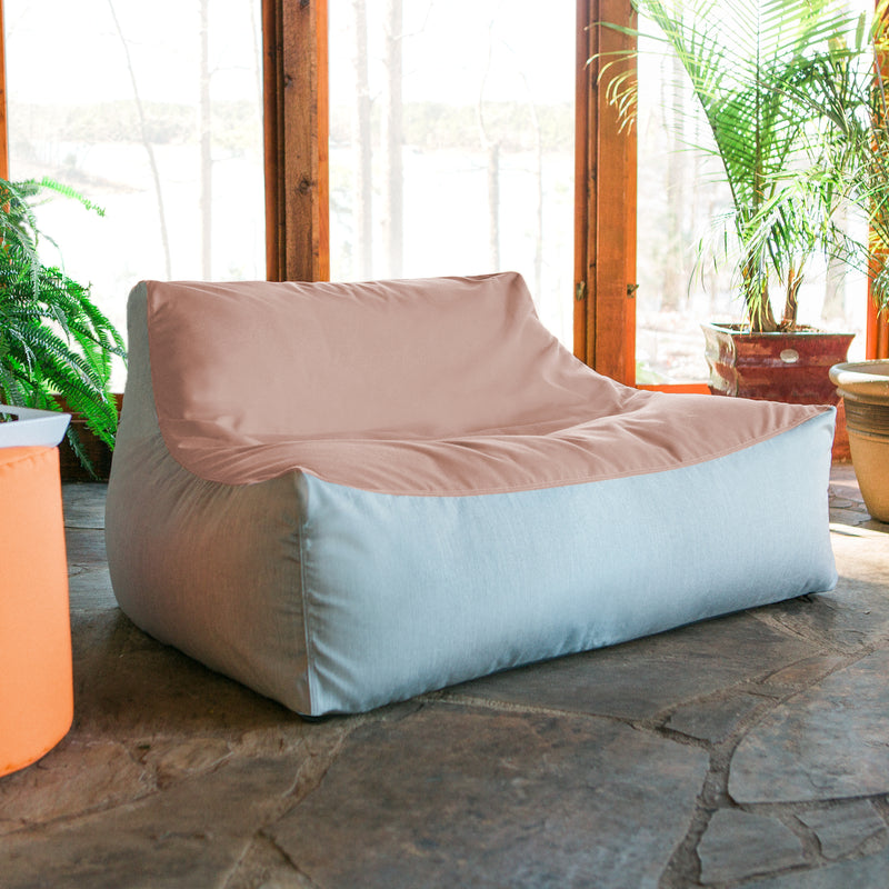 Jaxx Lavista Outdoor Bean Bag Loveseat / Modern Patio Sofa