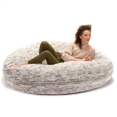 Jaxx 6 Foot Cocoon - Large Bean Bag Chair for Adults in Premium Luxe Faux Fur