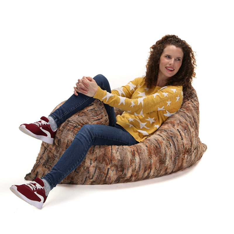 Jaxx Pillow Saxx 3.5 Foot Giant Décor Floor Pillow in Premium Luxe Fur