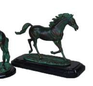 Brass Baron Running Horse Table Top Statue