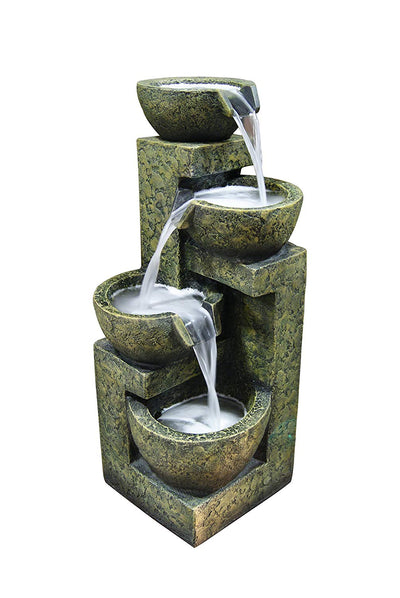 Three Tier Stone Bowl Tabletop Fountain