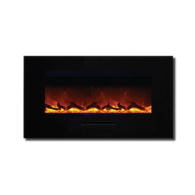 Amantii 34″ Wall Mount/ Flush Mount Smart Electric Indoor / Outdoor Fireplace