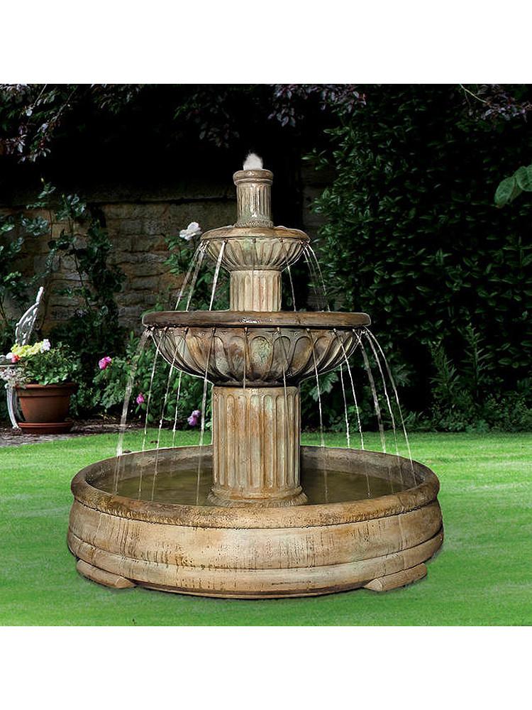 Fluted Outdoor Water Fountain in Grando Pool