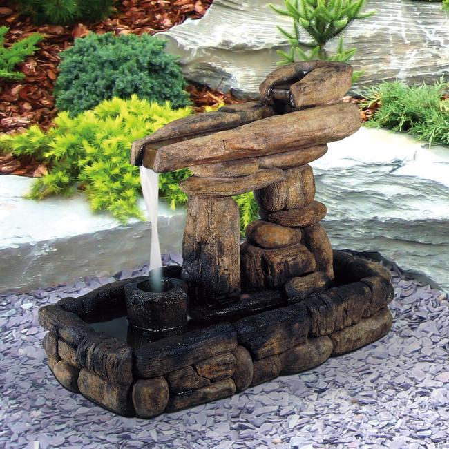 Inukshuk Guide Rock Garden Fountain
