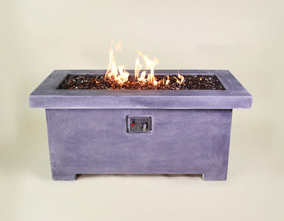 Fuoco Rectangular Fire Table with Natural Gas Burner & Electronic Ignition