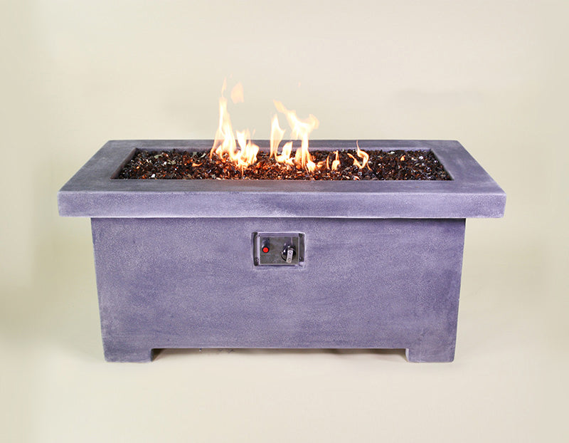 Fuoco Rectangular Fire Table with Propane Burner & Electronic Ignition