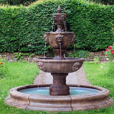 Three-Tier Leonesco in Toscana Pool Outdoor Water Fountain