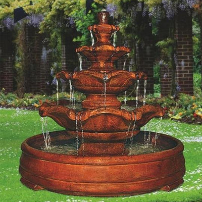 Quattro Classic Tier Fountain in Grando Pool