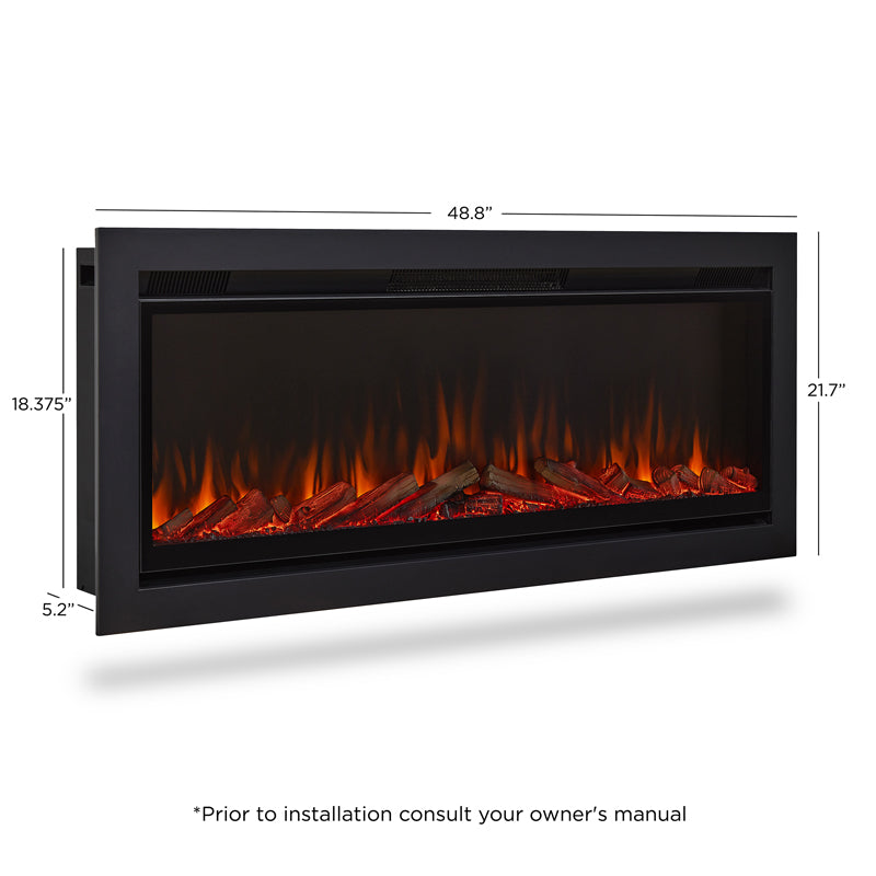 Real Flame 49" Wall Mounted / Recessed Electric Fireplace Insert  