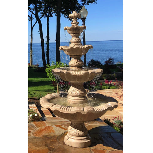 Four Tier Renaissance Outdoor Garden Fountain – Soothing Company