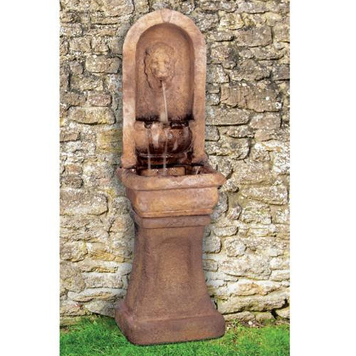 Tall Lion Alcove Fountain