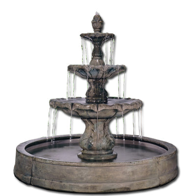 Classical Finial Outdoor Fountain in Valencia Pool