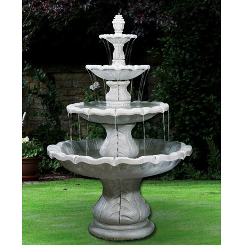 Classical Four Tier Finial Outdoor Water Fountain