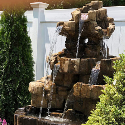 Large Rock Falls Outdoor Water Fountain