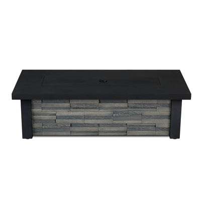 Berthoud Propane Fire Table in Stacked Stone with NG Conversion