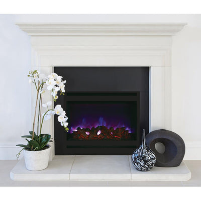 Amantii 31" Zero Clearance Electric Fireplace with Steel Surround