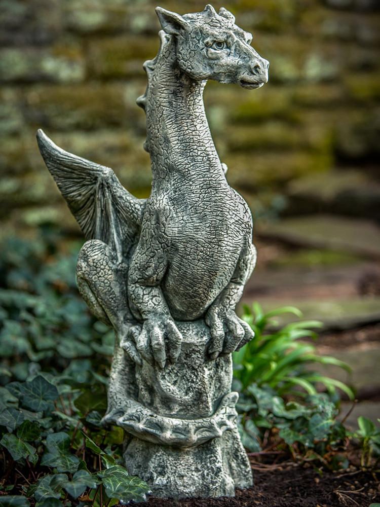 Abraxas Dragon Cast Stone Garden Statue