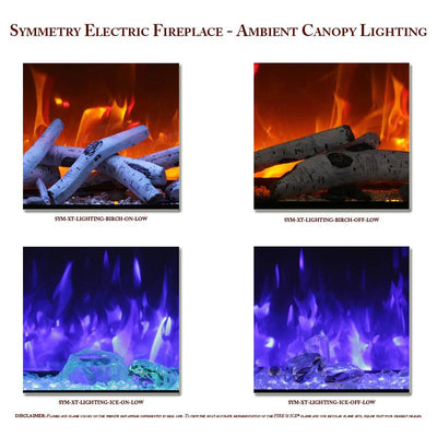 Amantii 100″ Symmetry Extra Tall Smart Indoor | Outdoor Electric Fireplace