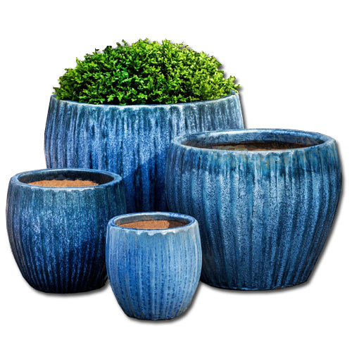 Andromeda Planter Set of 4 in Blue Pearl