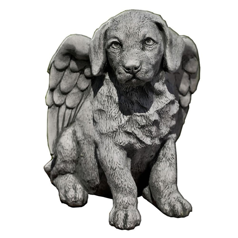 Angel Puppy Cast Stone Garden Statue | Dog Statue