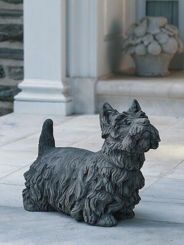 Angus Scotty Dog Cast Stone Garden Statue | Dog Statue