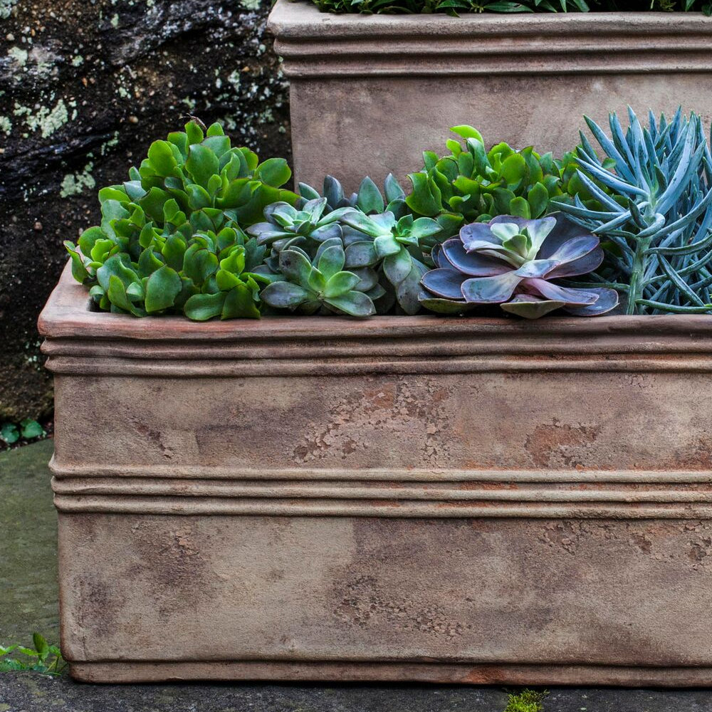 large indoor rectangular planter Antico Rectangular Planter Terra Cotta Set of 2