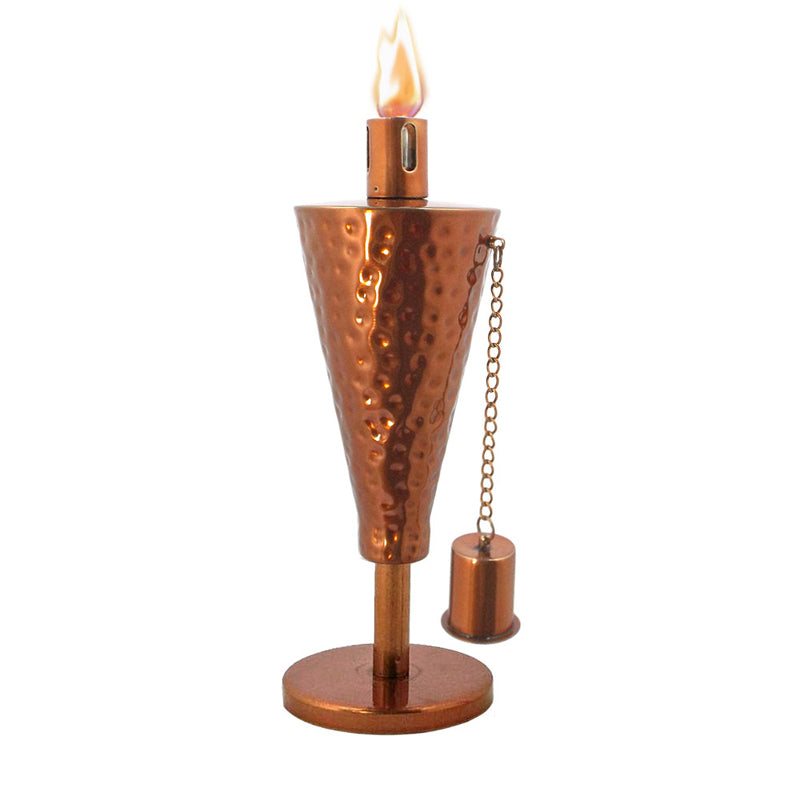 Anywhere Garden Torch – Tabletop - Hammered Copper Cone