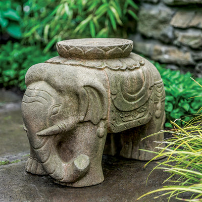 Artifact Elephant Cast Stone Garden Statue