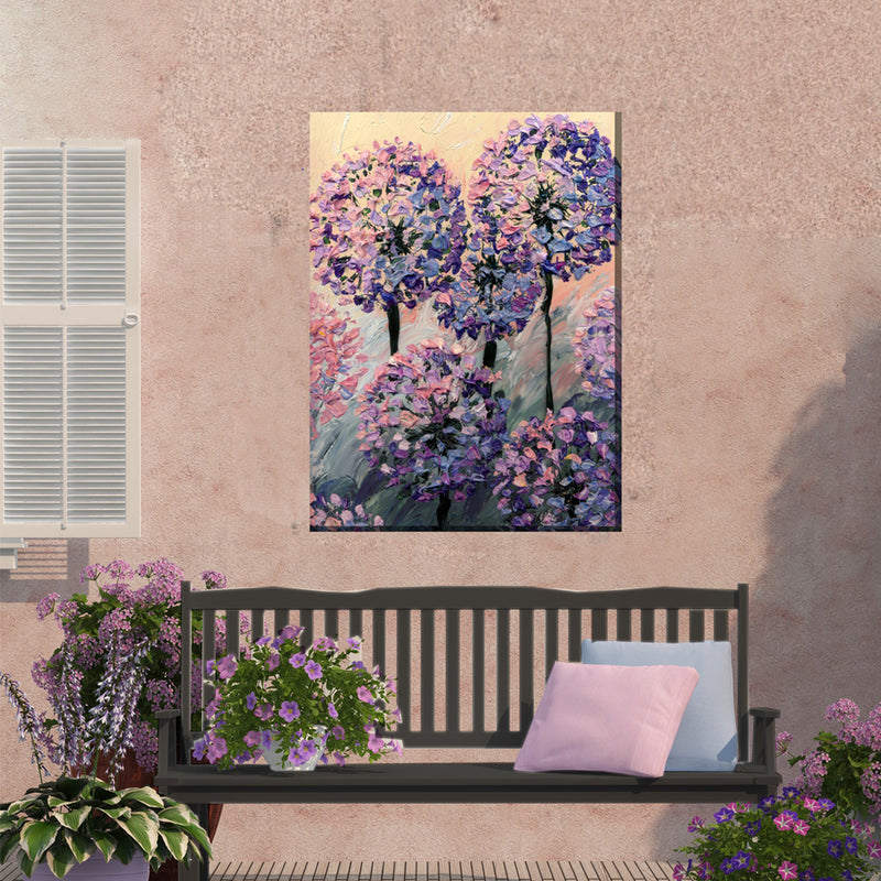 Artistic Allium Outdoor Canvas Art