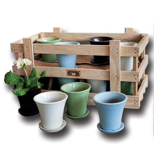 Audrey Planter Crate Set of 16 in Linen Mix
