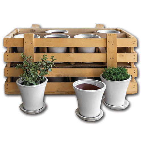 Audrey Planter Crate Set of 16 in Linen White