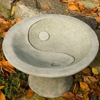 Yin Yang Pedestal Birdbath